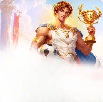 Athlete with a football and a gold trophy — Fortunica sports betting bonus