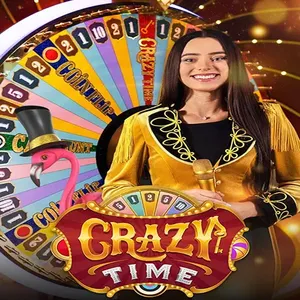 Crazy Time live dealer game at Fortunica Casino